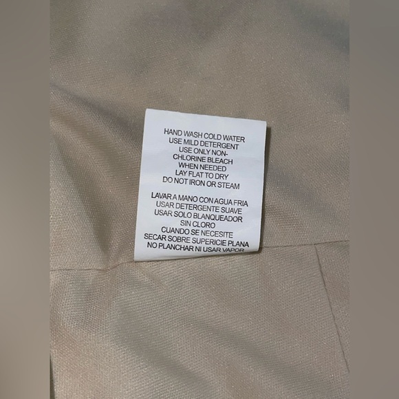 Speechless A Line Nude Ivory Surplice Floral Lace Mini Dress Junior Size M - Picture 6 of 6